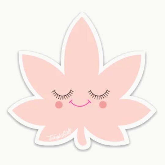Jungle Boys - Jungle Boys Clothing | Happy Leaf Sticker (Pink) - 1