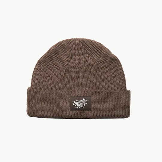 Jungle Boys - Jungle Boys Clothing | Stacked Woven Beanie (Walnut/White) - 1