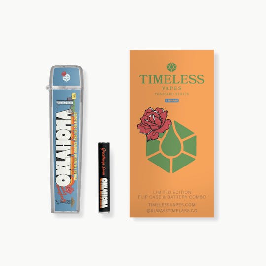Timeless Vapes - Greetings From Oklahoma Flip Case & Battery Combo (1000mg) - 1