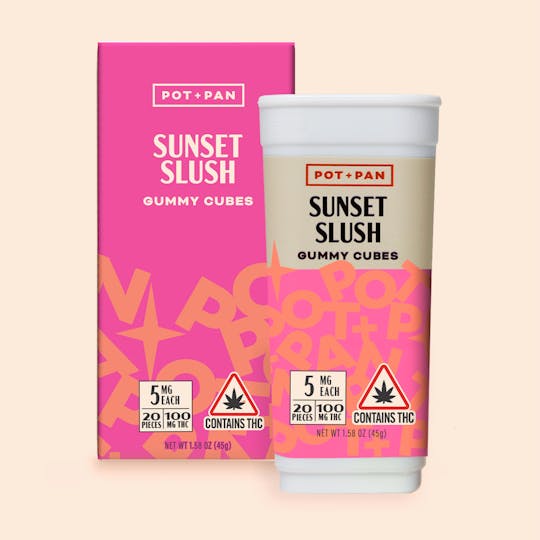Pot + Pan - Pot + Pan | Indica | Sunset Slush Gummy Cubes | 20 pieces (5mg) - 1