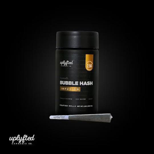Uplyfted Cannabis Co - 0.5g Bubble Hash Infused Pre-Rolls - 5 Pack - Grape Gas X Mango Mint - 1