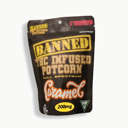 Banned Edible Co - CARAMEL POTCORN | 200mg - 1