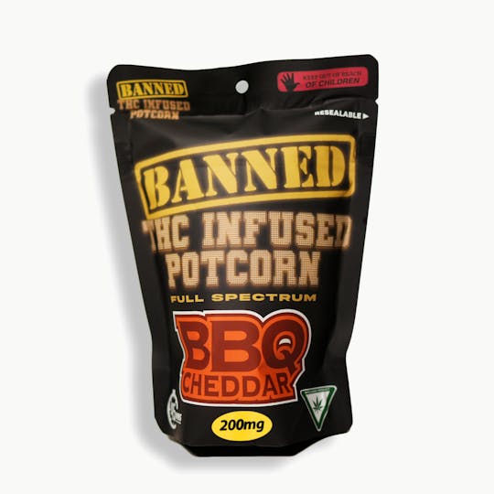 Banned Edible Co - BBQ CHEDDAR POTCORN | 200mg - 1