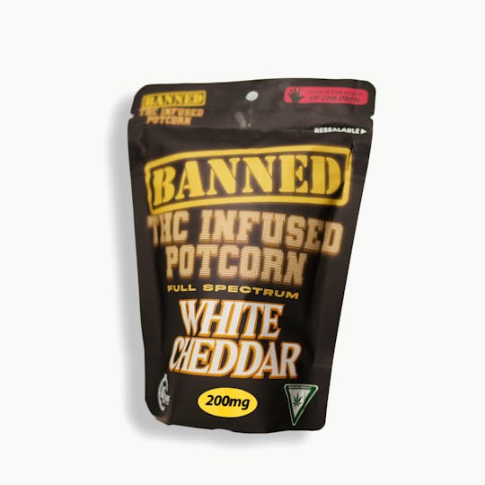 Banned Edible Co - WHITE CHEDDAR POTCORN | 200mg - 1