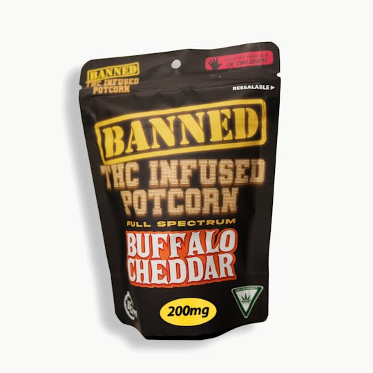 Banned Edible Co - BUFFALO CHEDDAR POTCORN | 200mg - 1
