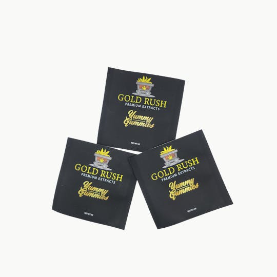 Gold Rush Premium Extracts - Yummy Gummy - 100mg -Single Serve - Lemon Lime - 1