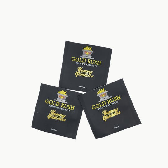 Gold Rush Premium Extracts - Yummy Gummy - 100mg -Single Serve - Strawberry Lime - 1