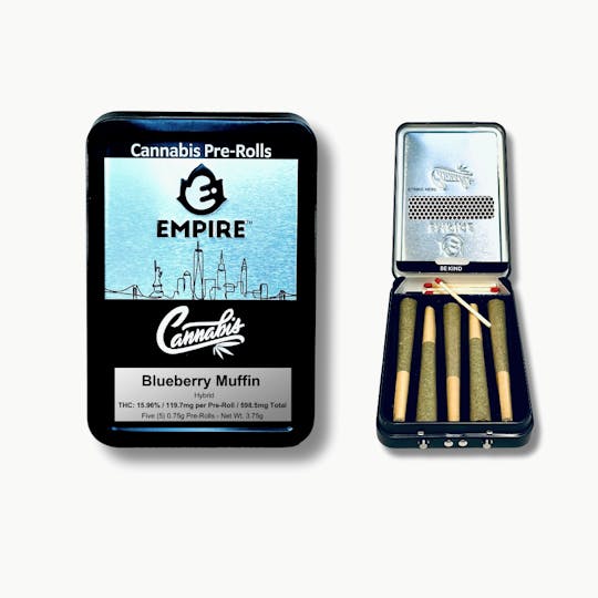Empire Hemp Co - 5 Pack Pre-Rolls - Blueberry Muffin - 1