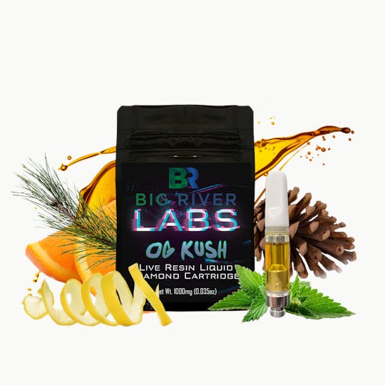 Big River Cannabis Company - Live Resin Liquid Diamonds 1g Vape Cart - OG KUSH - 1