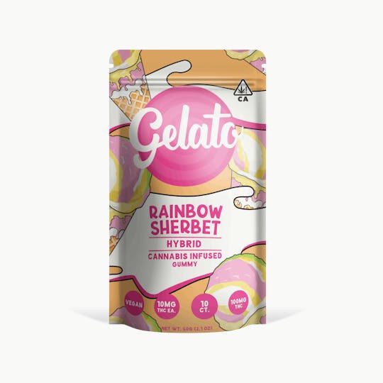 Gelato - Rainbow Sherbert Gummies 100mg - 1