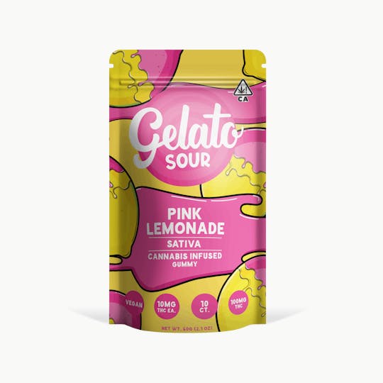 Gelato - Sour Pink Lemonade Gummies 100mg - 1