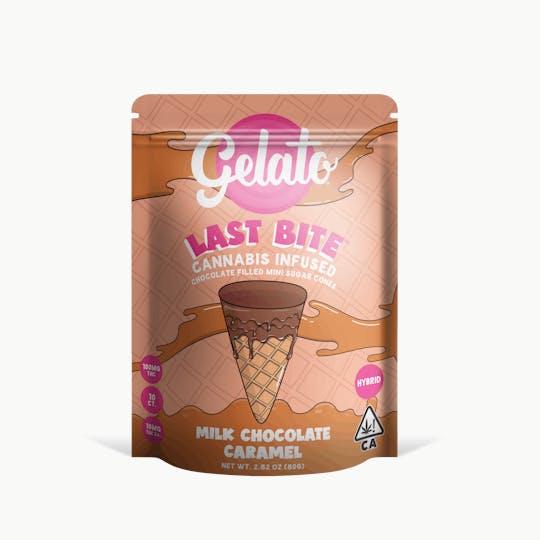 Gelato - Last Bites Milk Chocolate Caramel Mini Cones 100mg - 1