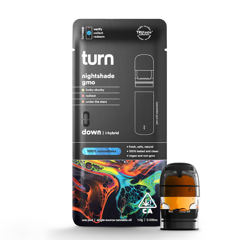 turn Nightshade GMO Live Rosin Pod 0.5g pod
