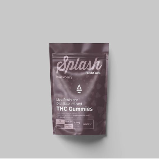 Fresh Coast - Blackberry/Grape Breath | Splash THC Gummies 200mg | 5mg CBN | Indica - 1