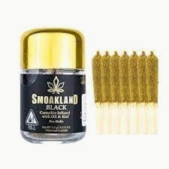 Smoakland - BLACK - Infused Pre-Rolls - Purple Kush (I) 7pk - 3.5g - 1