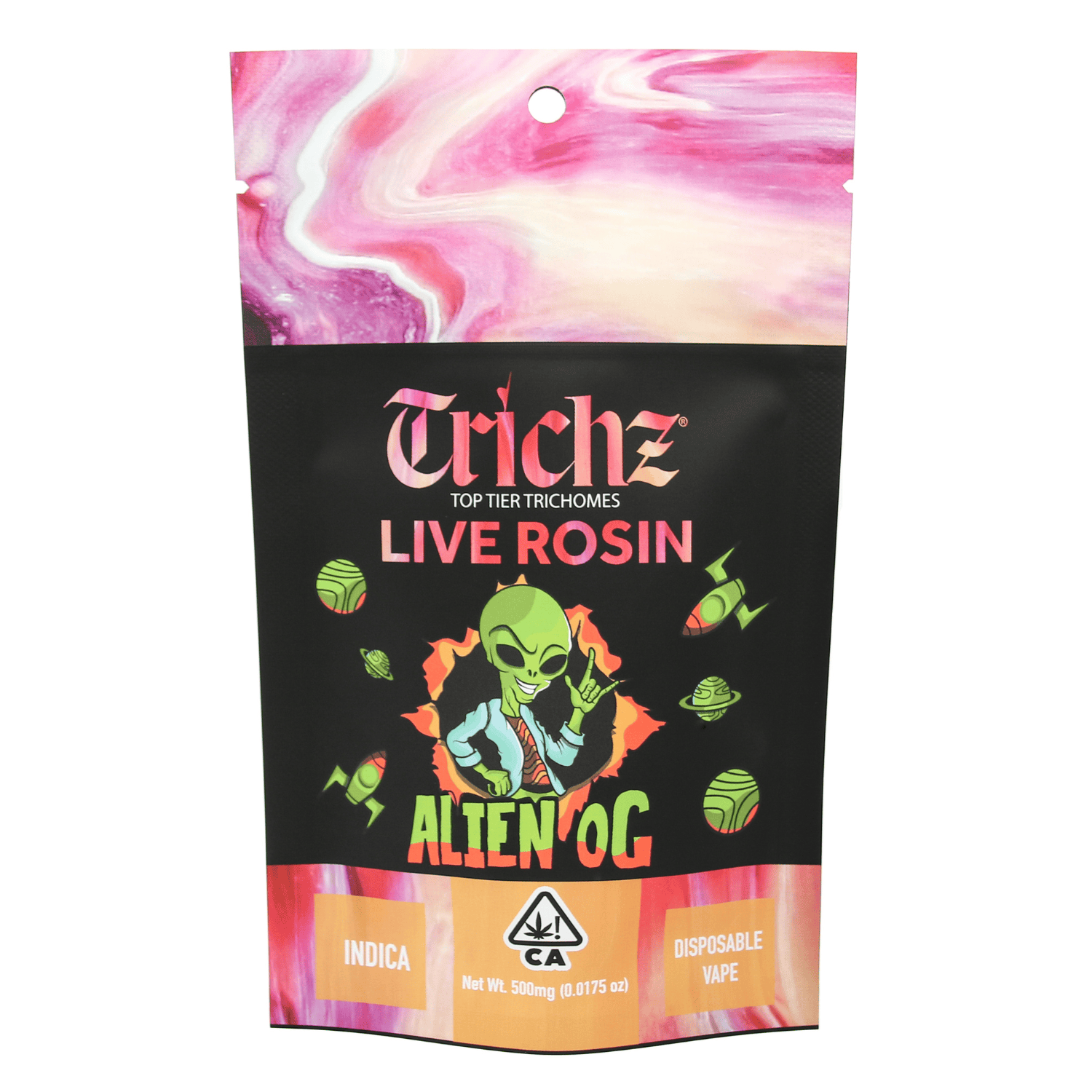 Trichz - Trichz Premium Live Rosin Disposable Vape - Alien OG 0.5 g - 1