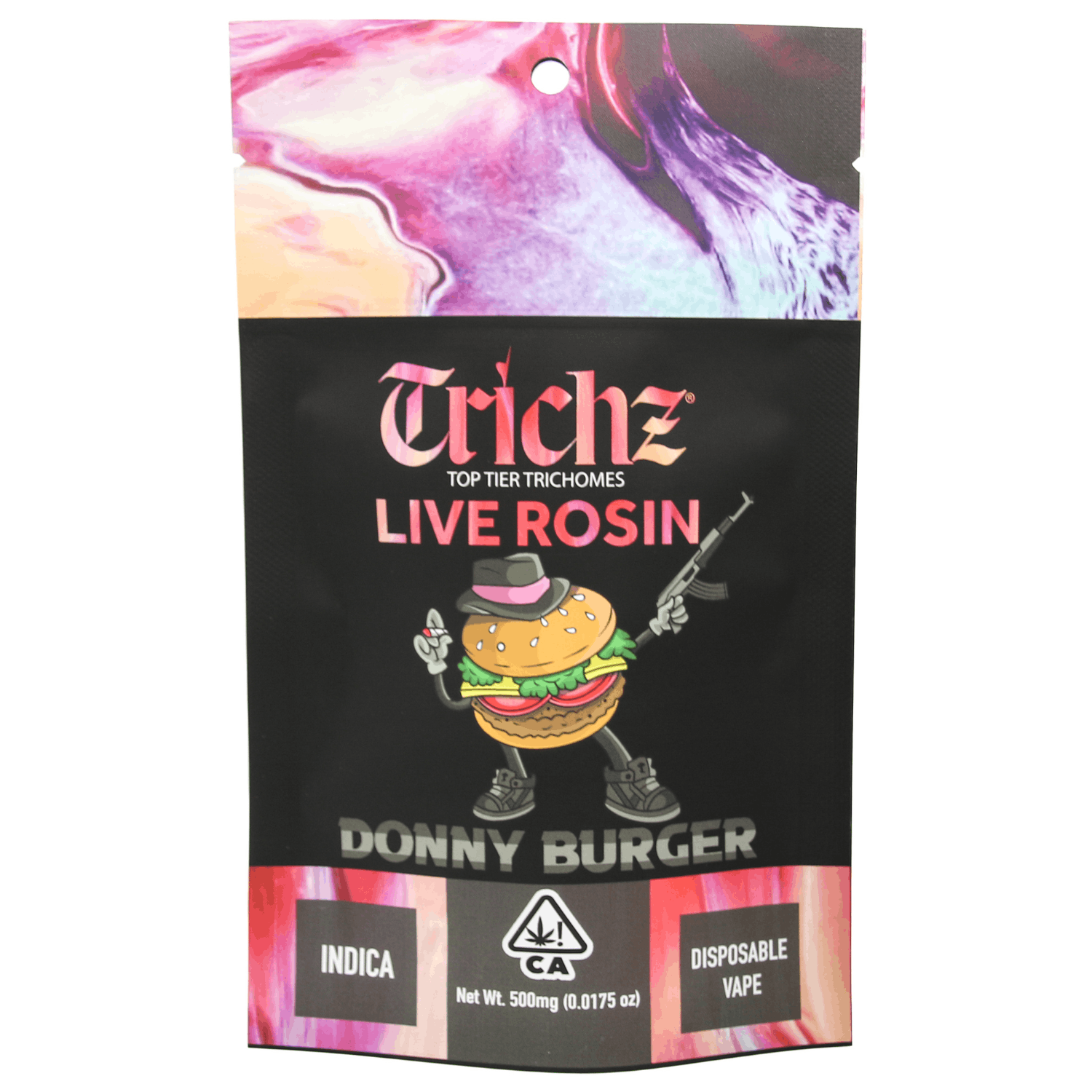 Trichz Premium Live Rosin Disposable Vape Donny Burger 0.5 g Trichz