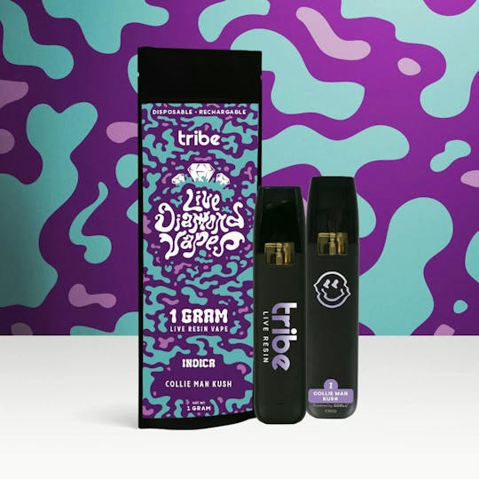 Tribe - Collie Man Kush - Indica - Live Diamonds - Disposable Tank - 1g - 1