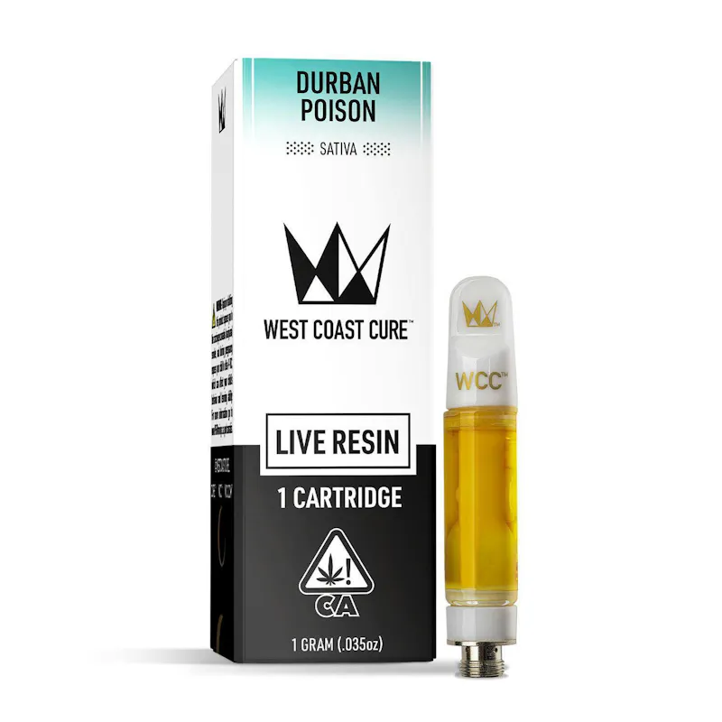 West Coast Cure Durban Poison Live Resin Cartridge cartridge