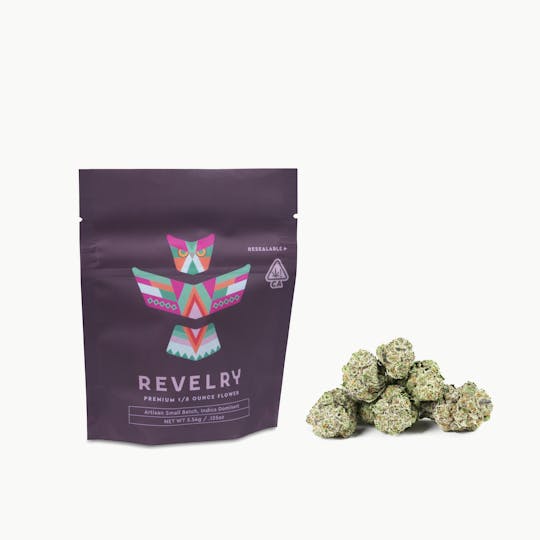 Revelry Herb Co - Grape Slushie - Indica - Eighth (3.5g) - 1