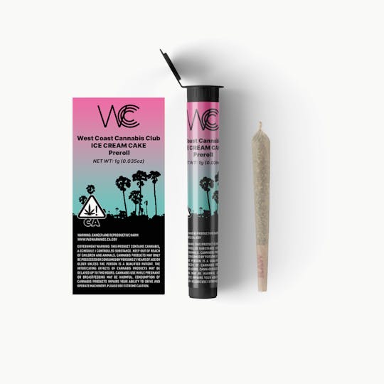 West Coast Cannabis Club - WCC | Ice Cream Cake Preroll - 1