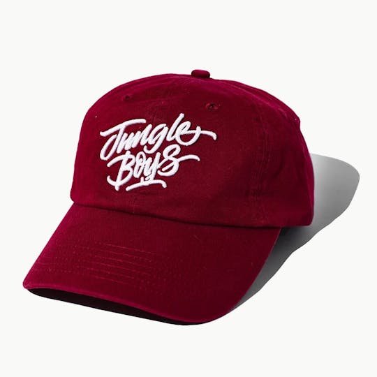 Jungle Boys - Jungle Boys Clothing | Stacked Dad Cap (Burgundy/White) - 1