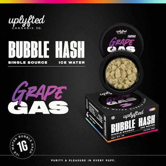 Uplyfted Cannabis Co - 1g Bubble Hash Concentrate - Grape Gas - 1