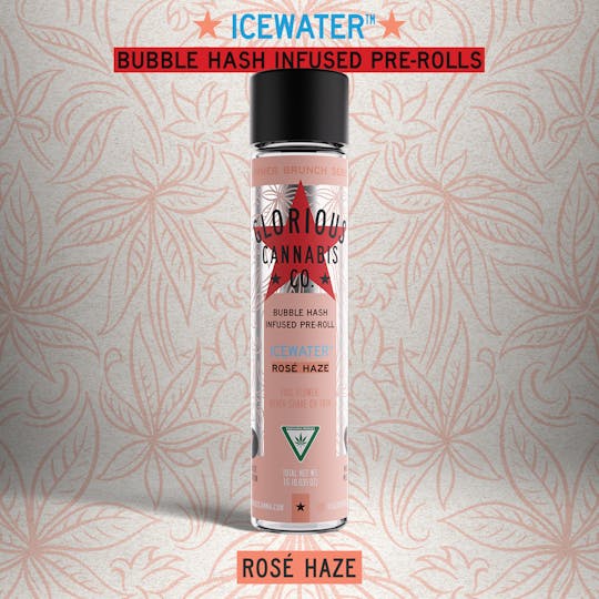 Glorious Cannabis Company - Rosé Haze 1G | Summer Brunch | Bubble Hash Infused Pre-Roll - 1