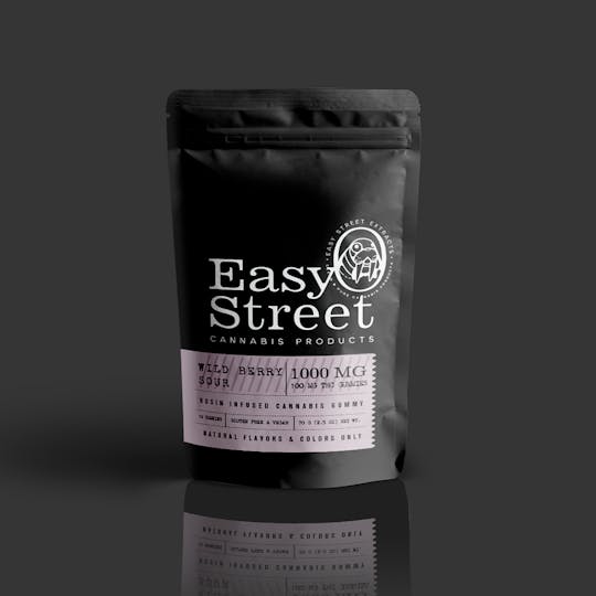 Easy Street Extracts - Wild Berry Sour - 1000mg - Indica - 1:1 (THC:CBD) - 1