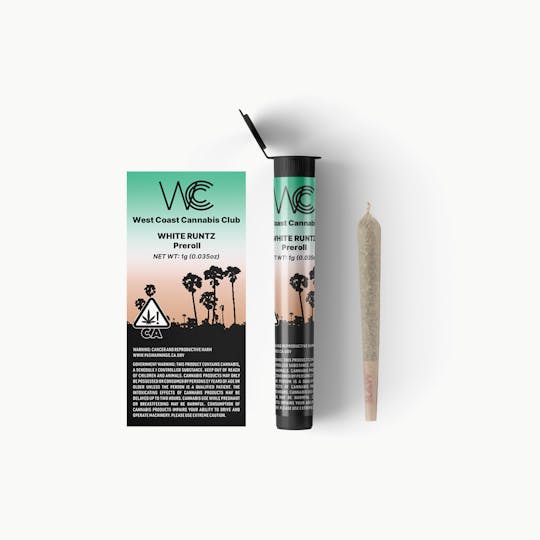 West Coast Cannabis Club - WCC | White Runtz Preroll - 1