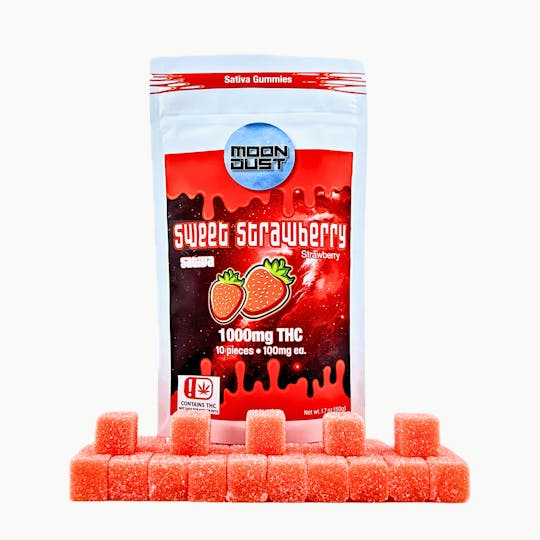 MOON DUST - 1000MG THC GUMMIES - SWEET STRAWBERRY - SATIVA - 1