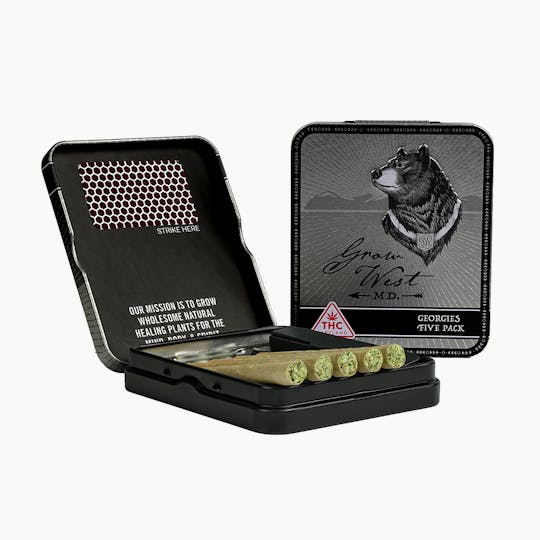 Grow West Cannabis Company - Electric Berry Bliss | Georgies | 5 Pack Pre Roll | 2.5g - 1
