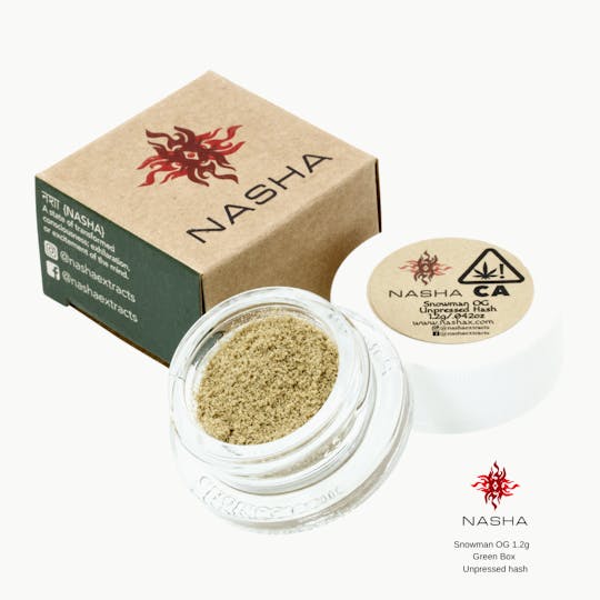 NASHA - Snowman OG 1.2g Green Unpressed Hash - 1
