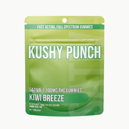 Kushy Punch - Kushy Punch - Sativa Kiwi Breeze INDIVIDUAL GUMMIES 100MG - 1