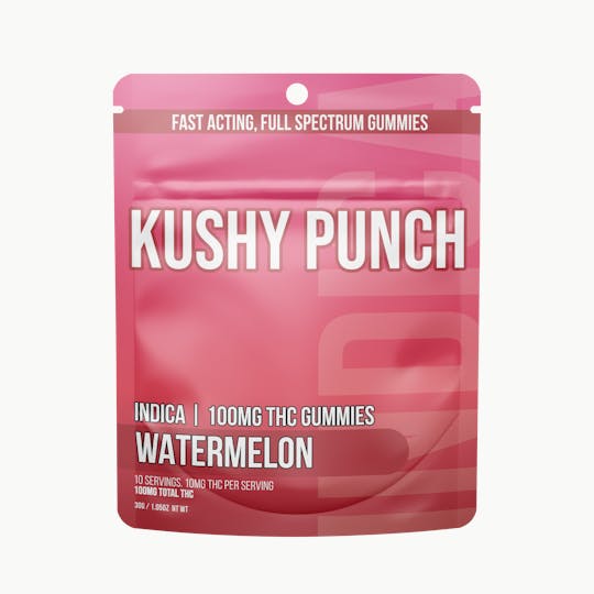 Kushy Punch - Kushy Punch - Indica Watermelon INDIVIDUAL GUMMIES 100MG - 1