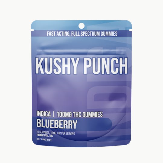 Kushy Punch - Kushy Punch - Indica Blueberry INDIVIDUAL GUMMIES 100MG - 1