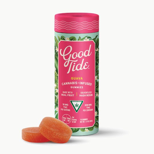Good Tide - Guava Solventless Hash Rosin Gummies | Balanced | 200mg - 1