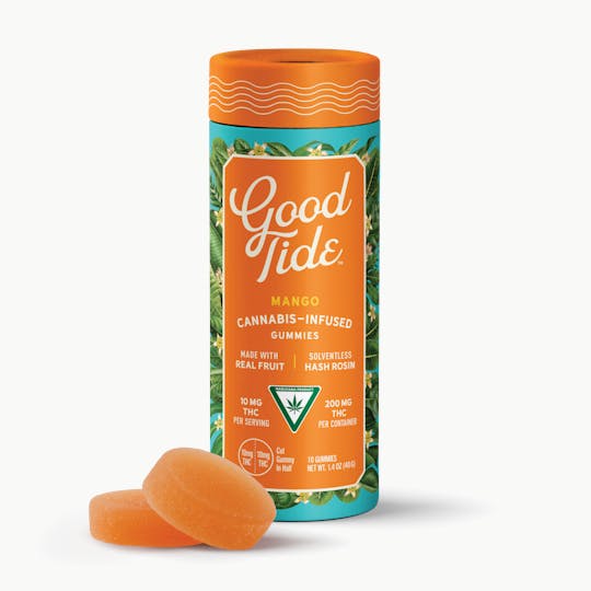 Good Tide - Mango Solventless Hash Rosin Gummies | Mellow | 200mg - 1