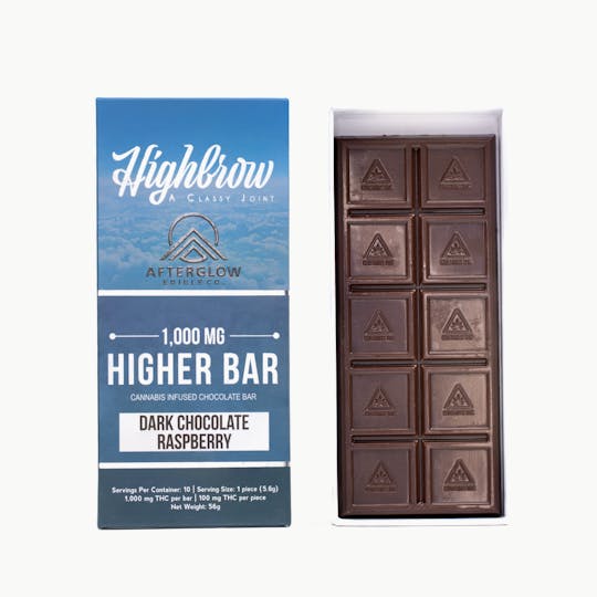 Highbrow - Highbrow/Afterglow Dark Chocolate Raspberry Higher Bar 1000mg - 1