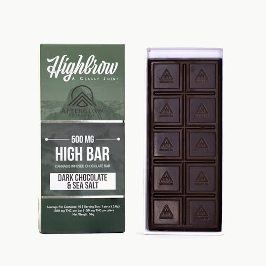 Highbrow - Highbrow/Afterglow Dark Chocolate Sea Salt High Bar 500mg - 1