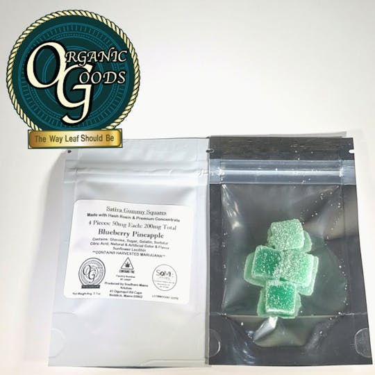 Organic Goods - OG Gummies w/Hash Rosin & Concentrates Sativa Blueberry Pineapple 200 MG - 1