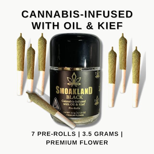 Smoakland - BLACK - Infused Pre-Rolls - Northern Lights (I) 7pk - 3.5g - 1
