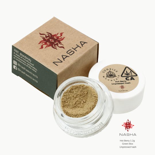 NASHA - Hot Berry 1.2g Green Unpressed Hash - 1