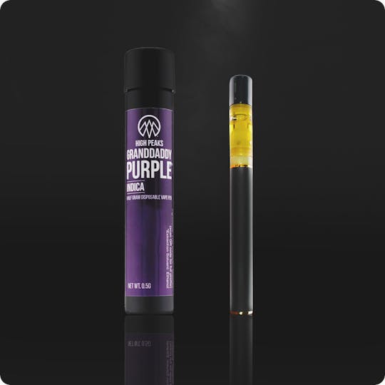 High Peaks - Granddaddy Purple | Indica | Disposable Vape Pen | 0.5g - 1
