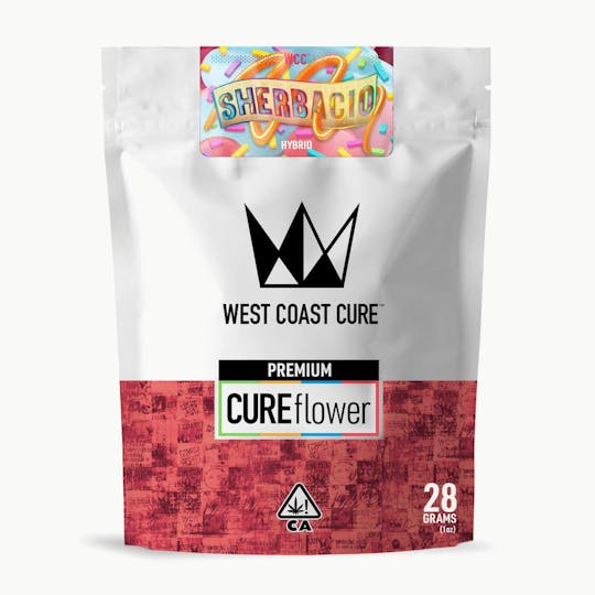 West Coast Cure - Sherbacio - 28G Premium Flower - 1