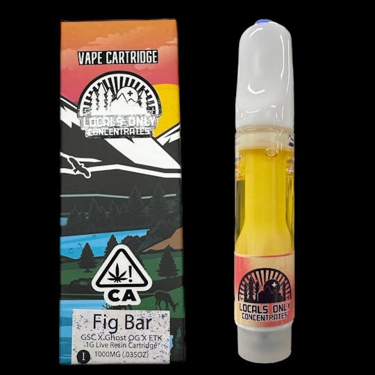 Locals Only Concentrates - Fig Bar 1G Live Resin Vape Cartridge - 1