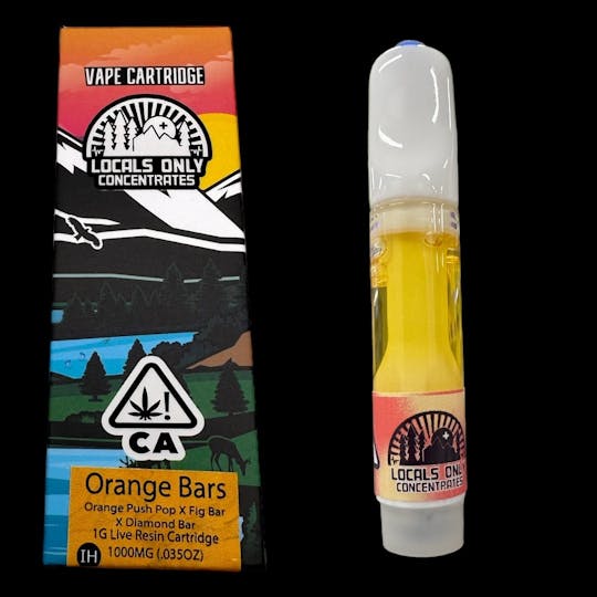 Locals Only Concentrates - Orange Bars 1G Live Resin Vape Cartridge - 1