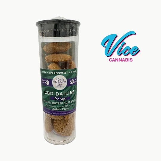 Vice Cannabis - Clearly Balanced Days: CBD Peanut Butter Dog Bites: 65mg - 1