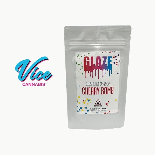 Vice Cannabis - Glaze Lollipop Cherry Bomb: 50mg - 1