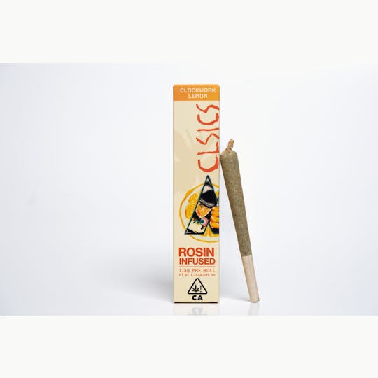 CLSICS Rosin & Rosin Infused Pre Rolls - Clockwork Lemon - 1.3g Rosin Infused Pre Roll - 1